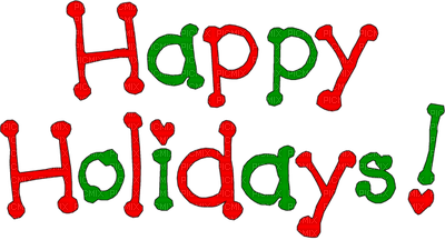 Happy Holidays.Text.Victoriabea - бесплатно png