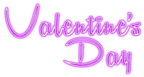 Valentine's.Text.White.Purple - KittyuKatLuv65 - Free PNG