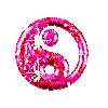 pink glitter yin yang - Bezmaksas animēts GIF