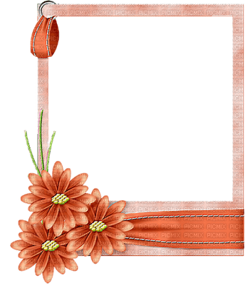frame-flower-red - 無料png