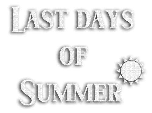 Last Days of Summer Text - Free PNG