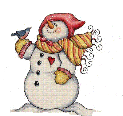 snowman winter hiver gif - Kostenlose animierte GIFs