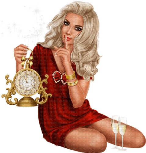 Woman. New Year. Birthday. Christmas. Leila - δωρεάν png