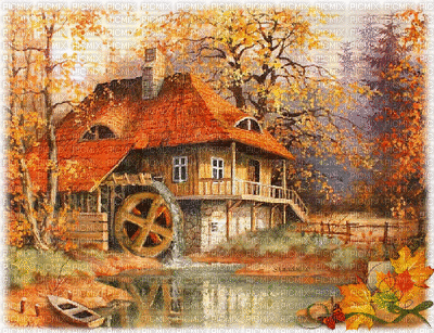paysage d'automne - Gratis animerad GIF