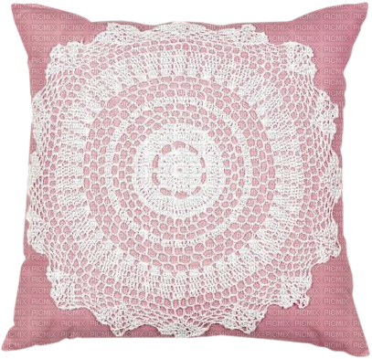 Coussin Rose Dentelle Blanc:) - 免费PNG