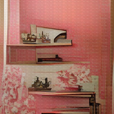 Pink Bedroom Shelf - ücretsiz png