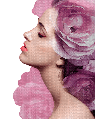 Woman and Roses - PNG gratuit