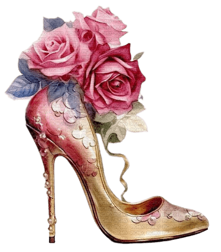 shoes, schuhe, flowers, deco - kostenlos png