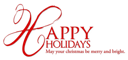 Happy Holidays.Text.Red - ilmainen png