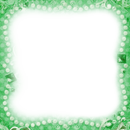 Green Pearl Frame - By KittyKatLuv65 - png ฟรี