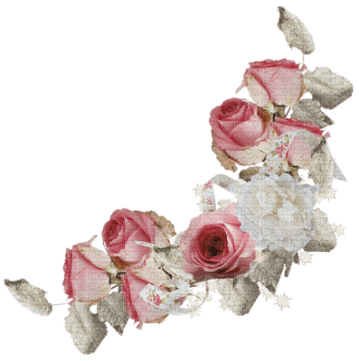 pink-roses-flower-deco-minou52 - бесплатно png