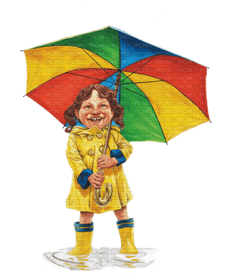 child in rain bp - PNG gratuit