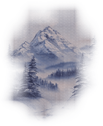 loly33 montagne hiver - 無料png