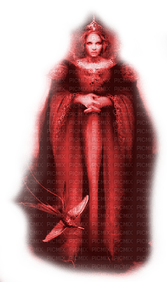 Y.A.M._Fantasy woman girl red - zdarma png