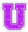 Kaz_Creations Animated Alphabet Purple U - Gratis geanimeerde GIF