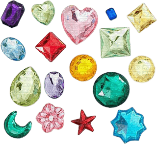 Colorful gemstones - Free PNG