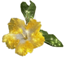 Yellow Glitter Flower