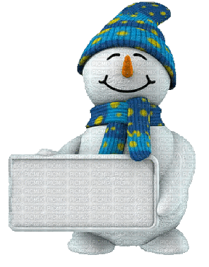 Winter. Snowman. Leila - Animovaný GIF zadarmo