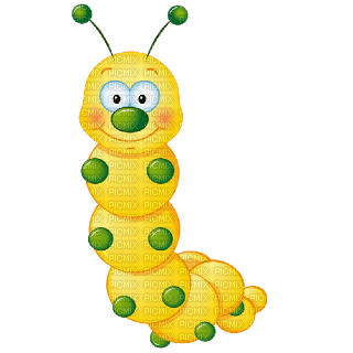 Kaz_Creations Cute Cartoon Caterpillar - zadarmo png