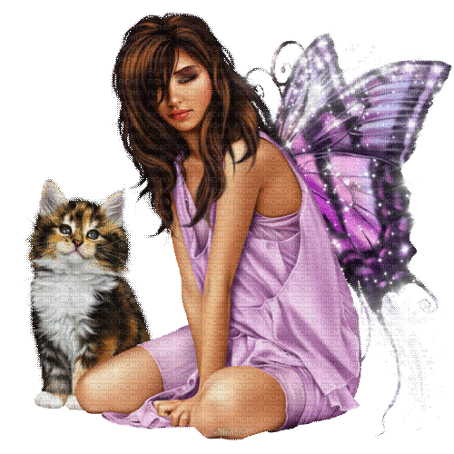 Y.A.M._Fantasy fairy cat - 無料のアニメーション GIF