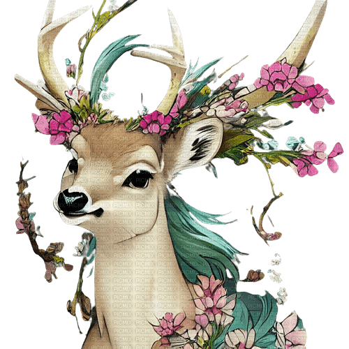 kikkapink deer fantasy - 免费PNG