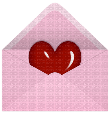 Kaz_Creations Valentine Deco Love Hearts Letter Envelope - ilmainen png