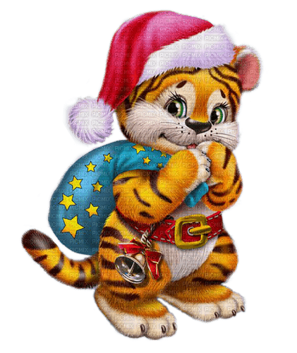 christmas tiger  by nataliplus - darmowe png