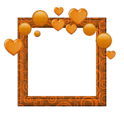 Small Orange Frame - gratis png