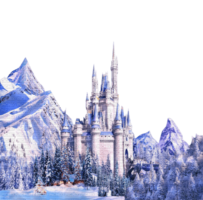 loly33 château hiver - Free PNG