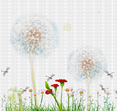 image encre animé effet papillon printemps la nature fleurs edited by me - GIF animé gratuit
