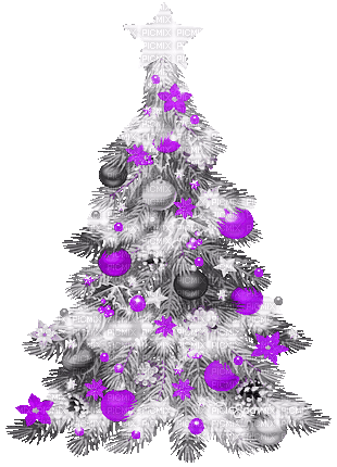 soave deco tree animated christmas black white - Ilmainen animoitu GIF