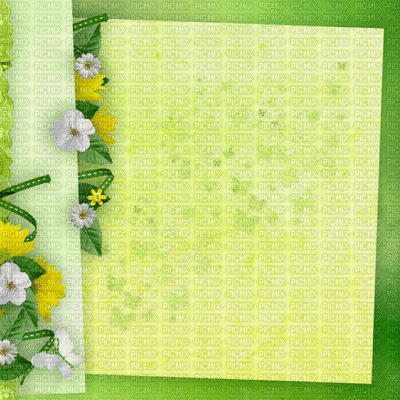 flower fleur spring green fond background hintergrund - GIF animate gratis