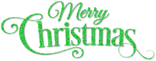 Merry Christmas.Text.Green - png ฟรี