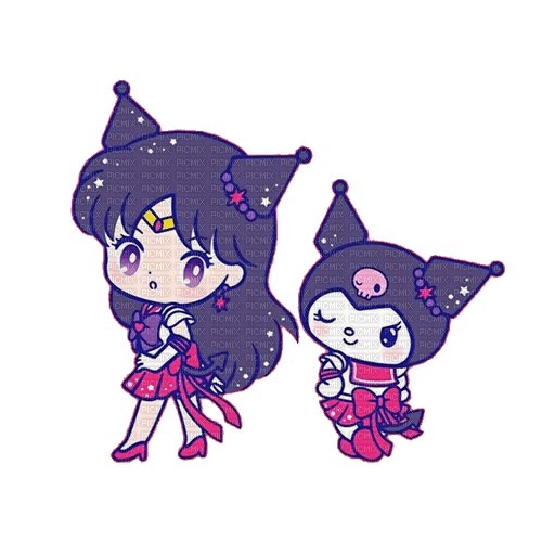 Sailor Mars and kuromi ❤️ elizamio - nemokama png