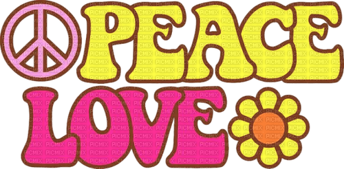 Peace Love  Text - PNG gratuit