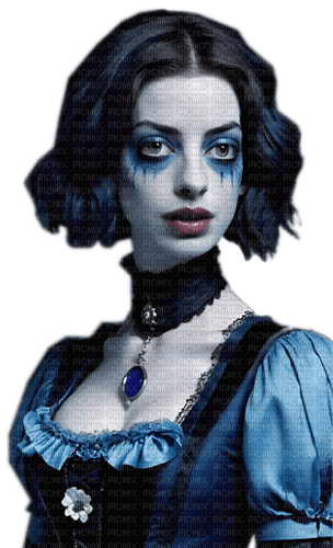 Blue Gothic Zombie - Free PNG