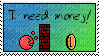 I need money stamp blue and green - GIF animé gratuit