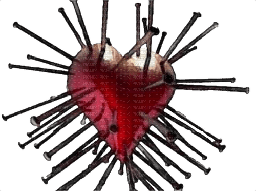 nailed heart - PNG gratuit