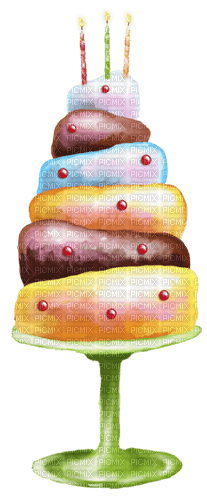 kikkapink deco birthday cake - PNG gratuit