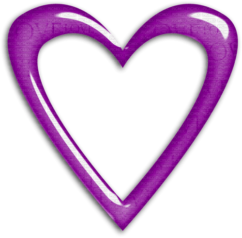 Heart.Frame.Glossy.Purple - ücretsiz png