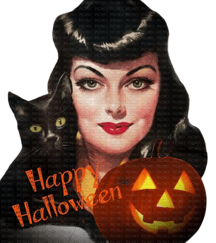 loly33  femme chat halloween - бесплатно png