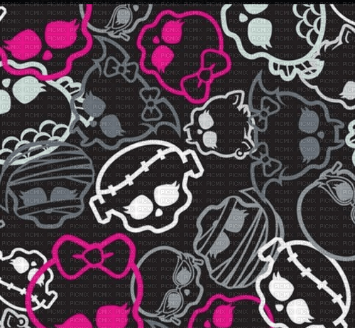 monster high skull background - 無料png