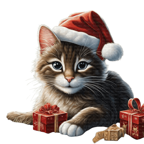 loly33 chat noël - 免费PNG