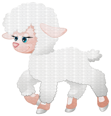 Kaz_Creations Easter Deco Cute Lamb - ilmainen png