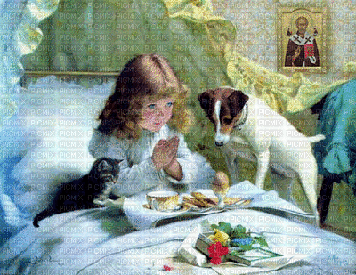 child with dog bp - Ingyenes animált GIF
