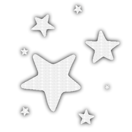 Stars black white - PNG gratuit