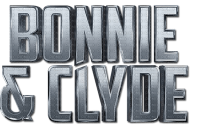 bonnie and clyde gangster text - ücretsiz png