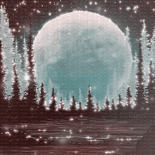 Y.A.M._Fantasy Landscape moon background - Бесплатный анимированный гифка