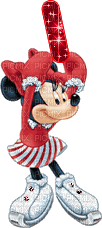 image encre animé effet lettre I Minnie Disney effet rose briller edited by me - GIF animado grátis