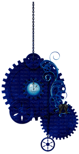Steampunk.Gears.Blue - δωρεάν png